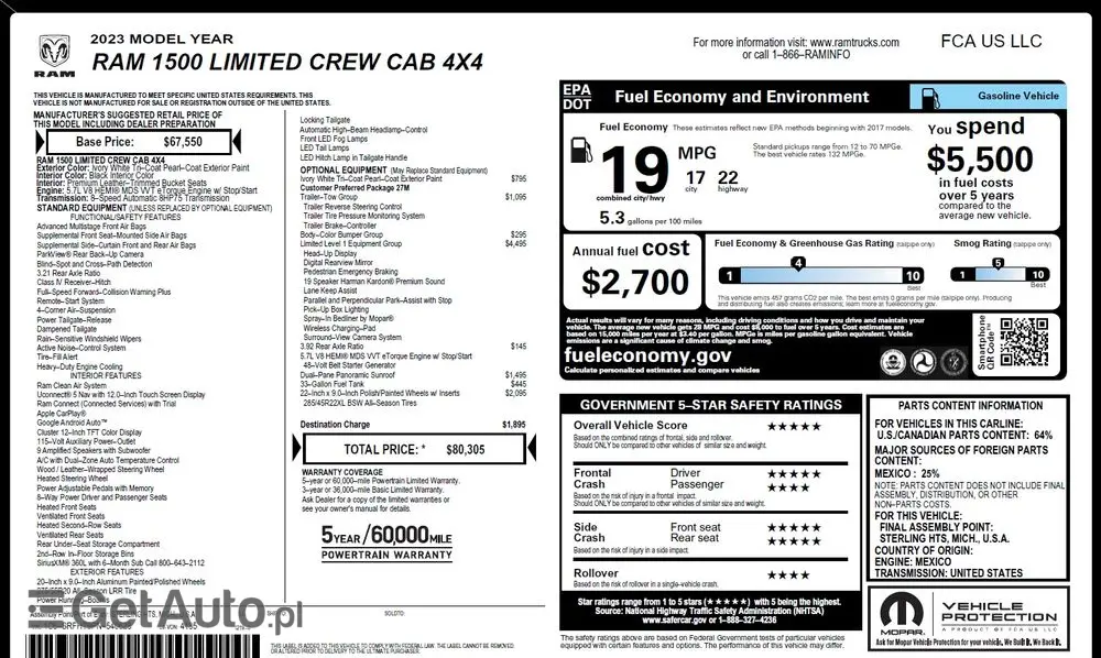 RAM 1500 Crew Cab Limited