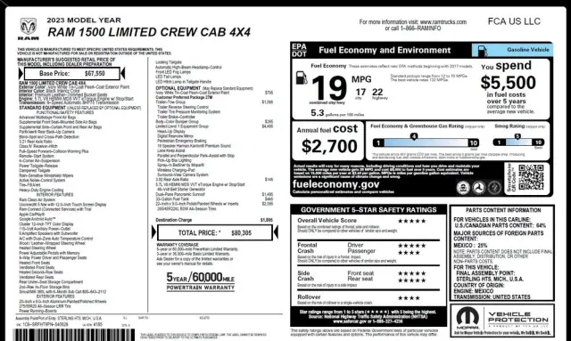 RAM 1500 Crew Cab Limited