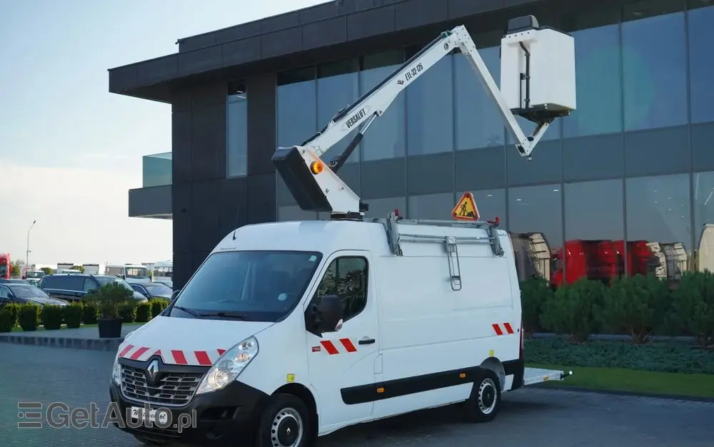 RENAULT MASTER / PODNOŚNIK KOSZOWY - 10.5 m / BLASZAK + WZWYŻKA / 