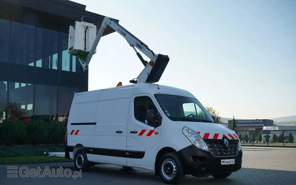 RENAULT MASTER / PODNOŚNIK KOSZOWY - 10.5 m / BLASZAK + WZWYŻKA / 