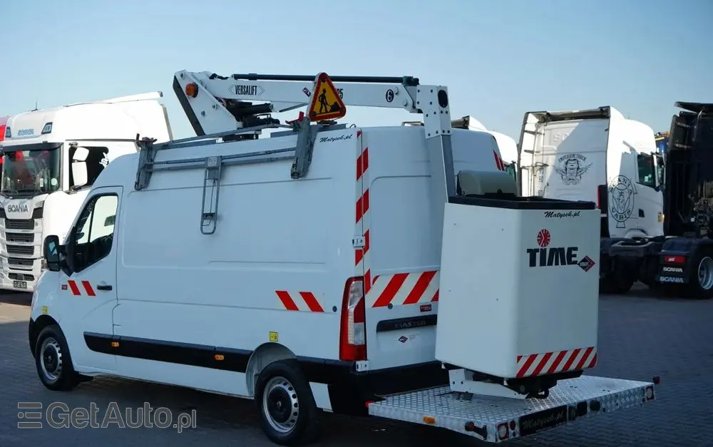 RENAULT MASTER / PODNOŚNIK KOSZOWY - 10.5 m / BLASZAK + WZWYŻKA / 