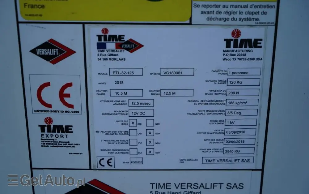RENAULT MASTER / PODNOŚNIK KOSZOWY - 10.5 m / BLASZAK + WZWYŻKA / 