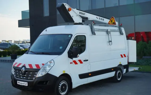 RENAULT MASTER / PODNOŚNIK KOSZOWY - 10.5 m / BLASZAK + WZWYŻKA / 