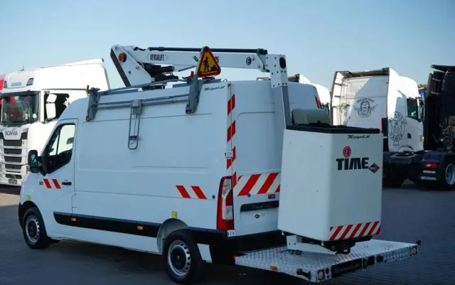 RENAULT MASTER / PODNOŚNIK KOSZOWY - 10.5 m / BLASZAK + WZWYŻKA / 