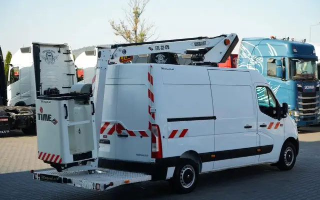 RENAULT MASTER / PODNOŚNIK KOSZOWY - 10.5 m / BLASZAK + WZWYŻKA / 