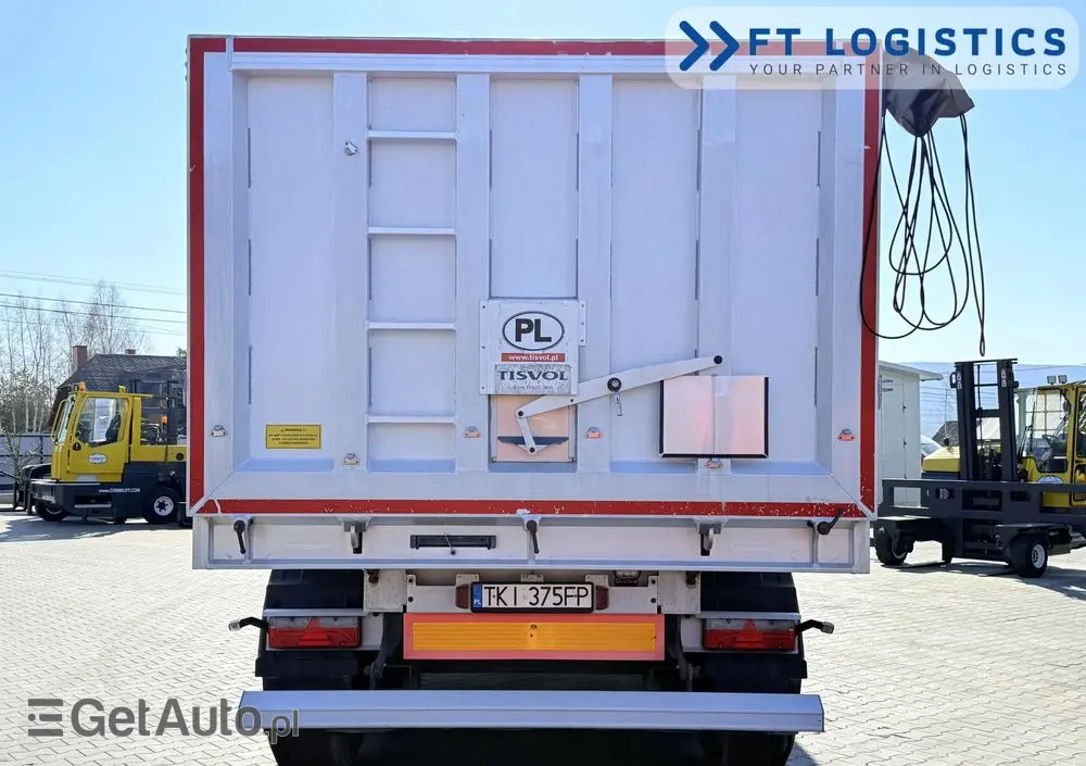 TISVOL TISVOL 2SNA | SAF | KLAPA + SZYBER DO ZSYPU | 43m3 | CAŁA ALUMINIOWA | MASA WŁASNA 5240 KG | PODNOSZONA PIERWSZA OŚ | ALUFELGI 