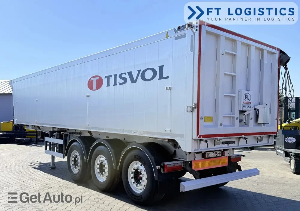 TISVOL TISVOL 2SNA | SAF | KLAPA + SZYBER DO ZSYPU | 43m3 | CAŁA ALUMINIOWA | MASA WŁASNA 5240 KG | PODNOSZONA PIERWSZA OŚ | ALUFELGI 