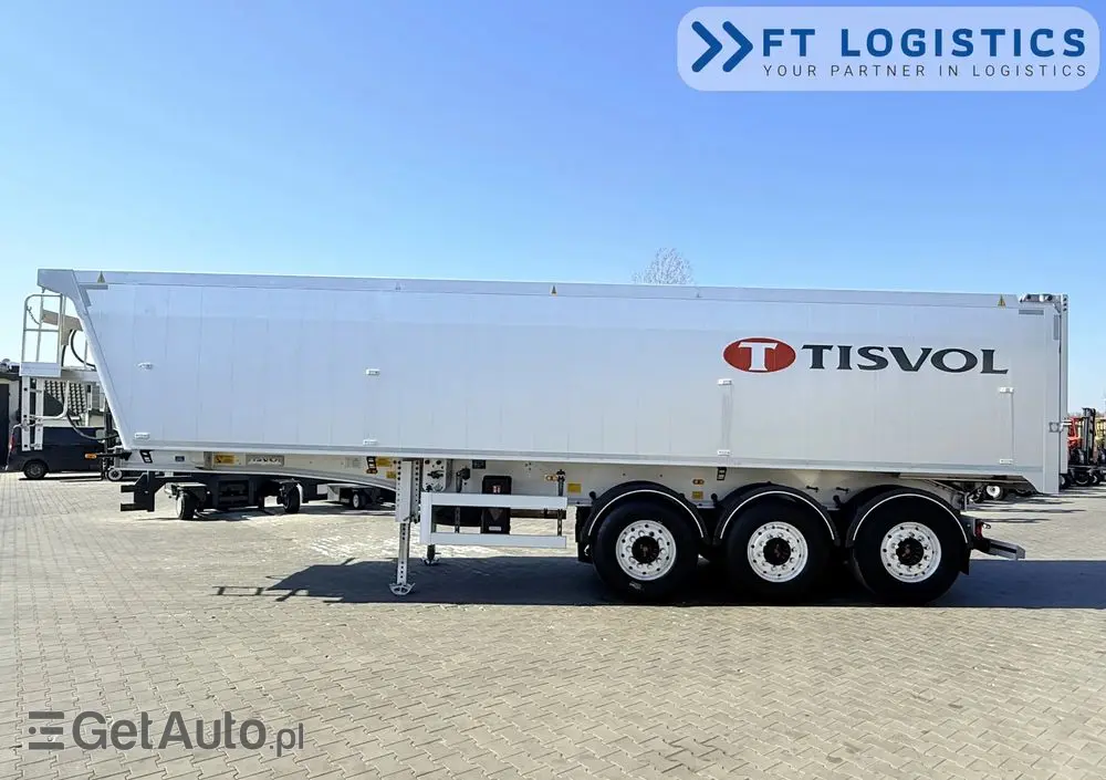 TISVOL TISVOL 2SNA | SAF | KLAPA + SZYBER DO ZSYPU | 43m3 | CAŁA ALUMINIOWA | MASA WŁASNA 5240 KG | PODNOSZONA PIERWSZA OŚ | ALUFELGI 