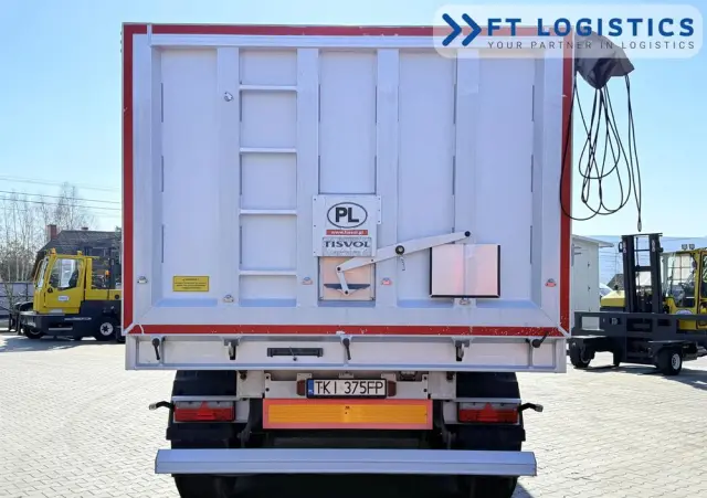 TISVOL TISVOL 2SNA | SAF | KLAPA + SZYBER DO ZSYPU | 43m3 | CAŁA ALUMINIOWA | MASA WŁASNA 5240 KG | PODNOSZONA PIERWSZA OŚ | ALUFELGI 