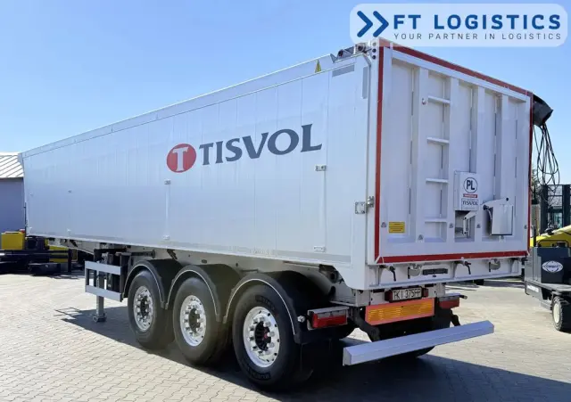 TISVOL TISVOL 2SNA | SAF | KLAPA + SZYBER DO ZSYPU | 43m3 | CAŁA ALUMINIOWA | MASA WŁASNA 5240 KG | PODNOSZONA PIERWSZA OŚ | ALUFELGI 