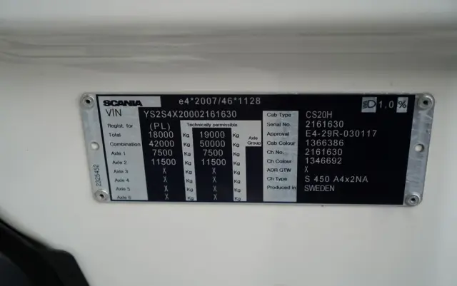 SCANIA S 450 / RETARDER / 