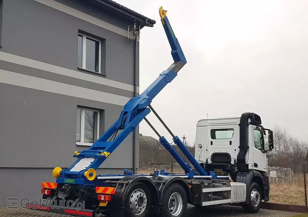 MERCEDES-BENZ ANTOS ACTROS HAKOWIEC 3 OSIE 6x2 KLIMA HAKOWIEC DO KONTENERÓW 