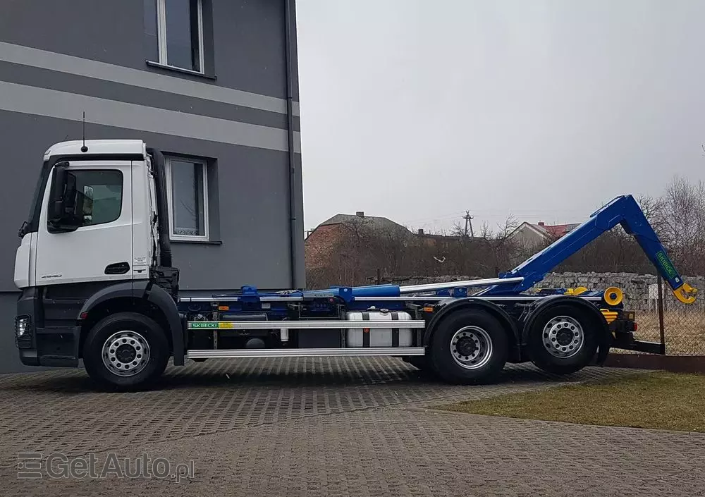 MERCEDES-BENZ ANTOS ACTROS HAKOWIEC 3 OSIE 6x2 KLIMA HAKOWIEC DO KONTENERÓW 