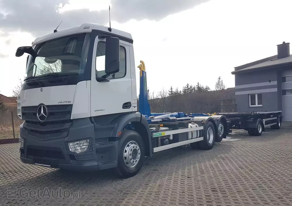 MERCEDES-BENZ ANTOS ACTROS HAKOWIEC 3 OSIE 6x2 KLIMA HAKOWIEC DO KONTENERÓW 