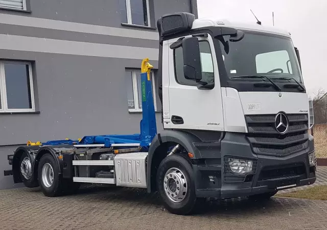 MERCEDES-BENZ ANTOS ACTROS HAKOWIEC 3 OSIE 6x2 KLIMA HAKOWIEC DO KONTENERÓW 