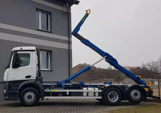 MERCEDES-BENZ ANTOS ACTROS HAKOWIEC 3 OSIE 6x2 KLIMA HAKOWIEC DO KONTENERÓW 