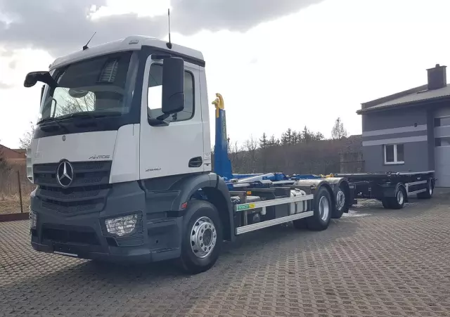 MERCEDES-BENZ ANTOS ACTROS HAKOWIEC 3 OSIE 6x2 KLIMA HAKOWIEC DO KONTENERÓW 