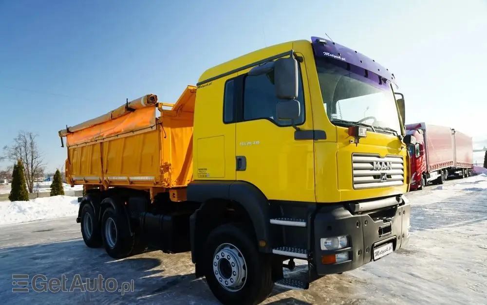 MAN TGA 26.410 / 6x4 / 3 STRONNA WYWROTKA / MEILLER KIPER / MANUAL / 
