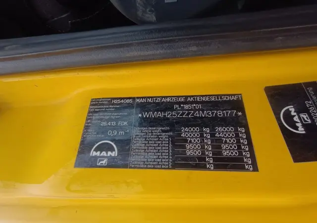 MAN TGA 26.410 / 6x4 / 3 STRONNA WYWROTKA / MEILLER KIPER / MANUAL / 