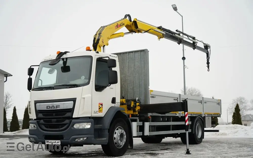 DAF LF 250 / 4X2 / SKRZYNIOWY - 7.30 + HDS HYVA HB 150XE3 / STEROWANIE RADIOWE / ROTATOR / MAX UDŹWIG: 5200 KG / EURO 6 