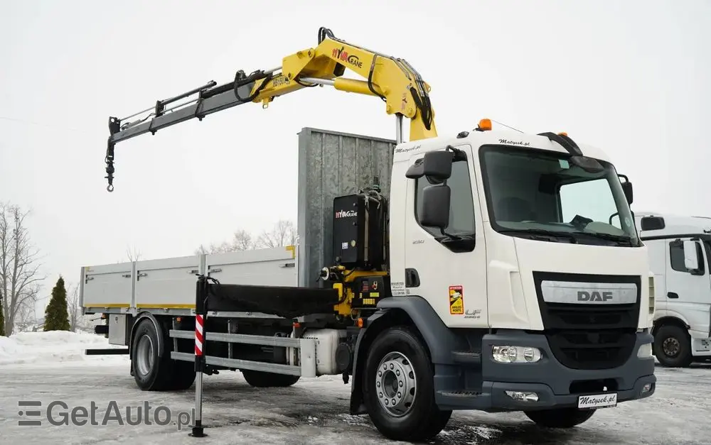 DAF LF 250 / 4X2 / SKRZYNIOWY - 7.30 + HDS HYVA HB 150XE3 / STEROWANIE RADIOWE / ROTATOR / MAX UDŹWIG: 5200 KG / EURO 6 