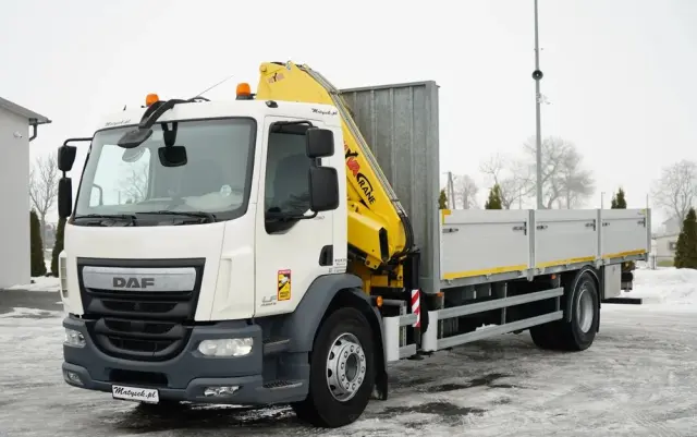 DAF LF 250 / 4X2 / SKRZYNIOWY - 7.30 + HDS HYVA HB 150XE3 / STEROWANIE RADIOWE / ROTATOR / MAX UDŹWIG: 5200 KG / EURO 6 