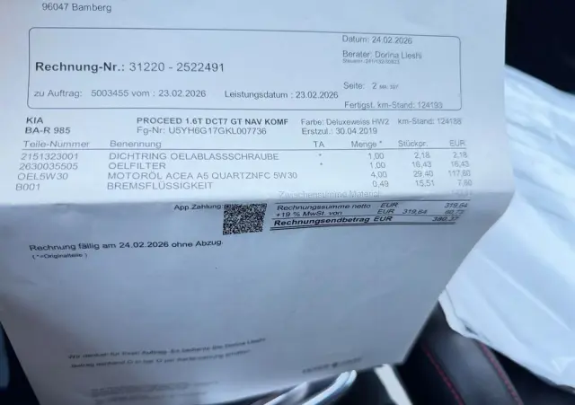 KIA ProCeed 1.6 T-GDI DCT7 OPF GT