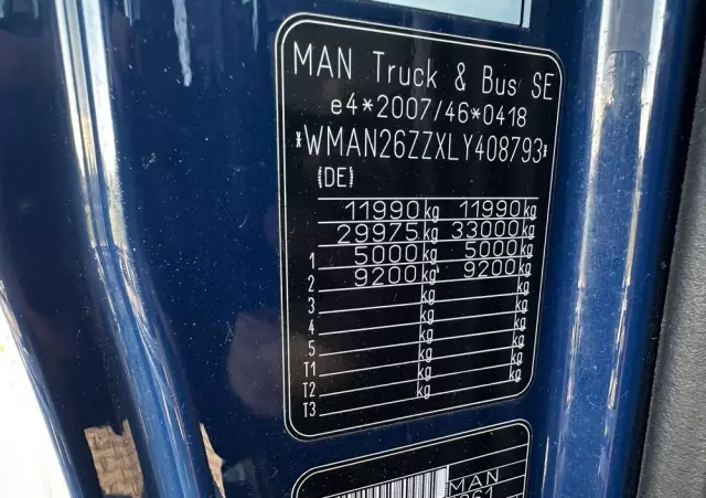 MAN TGM 12.250/E6/zestaw z przyczepą,poduszki P+T/kabina sypialna,automat,klima,webasto, 