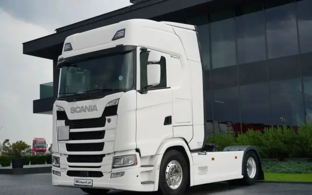 SCANIA S 450 / RETARDER / KLIMA POSTOJOWA  / ALUFELGI / 