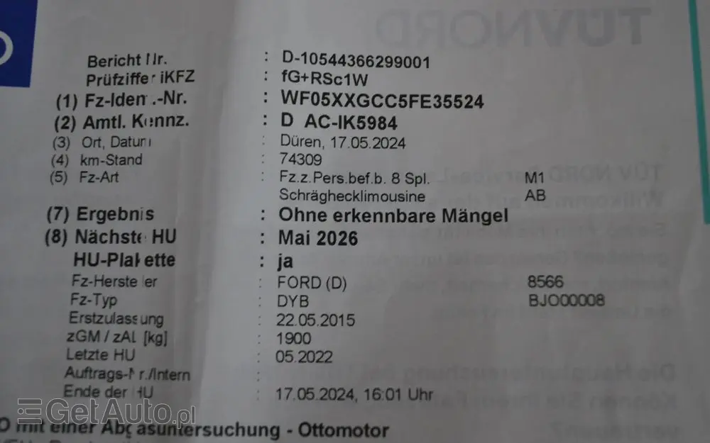 FORD Focus 1.5 EcoBoost Start-Stopp-System Business Edition