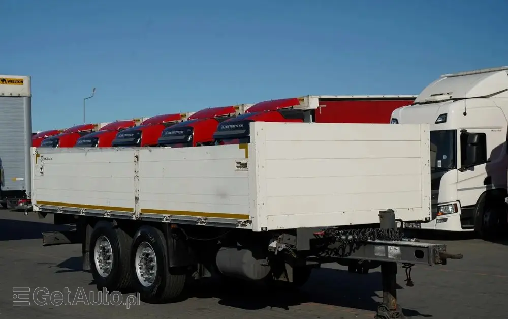 ORTEN PRZYCZEPA BURTOWA 6,5M / DO BUDOWLANKI / OŚ PODNOSZONA / SAF / 