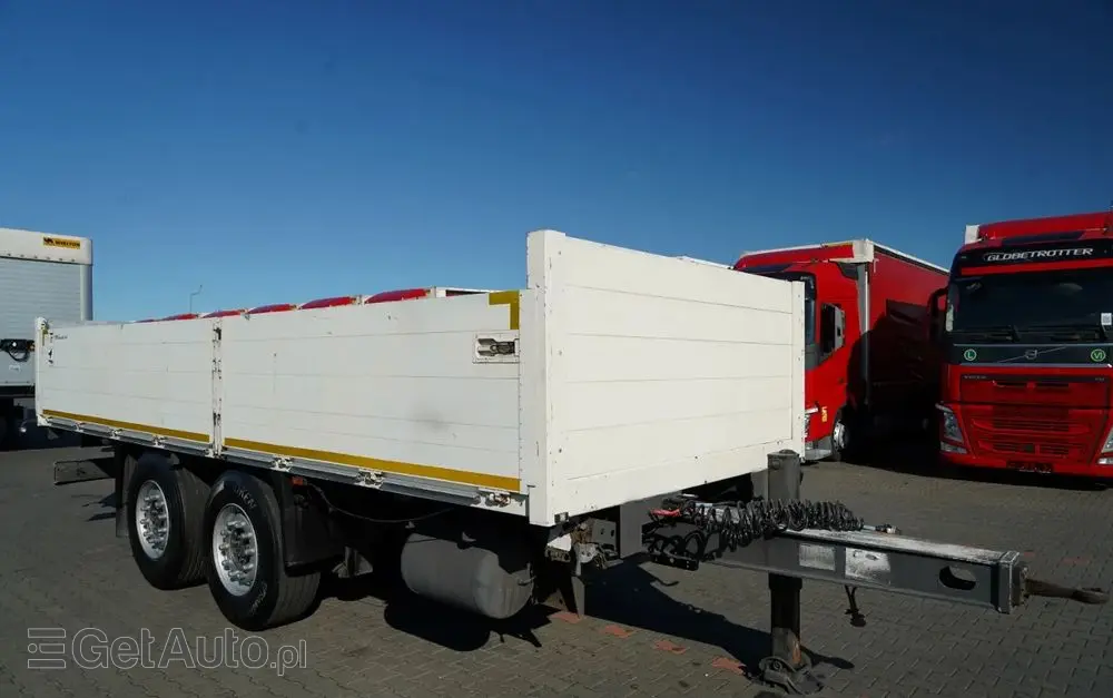 ORTEN PRZYCZEPA BURTOWA 6,5M / DO BUDOWLANKI / OŚ PODNOSZONA / SAF / 