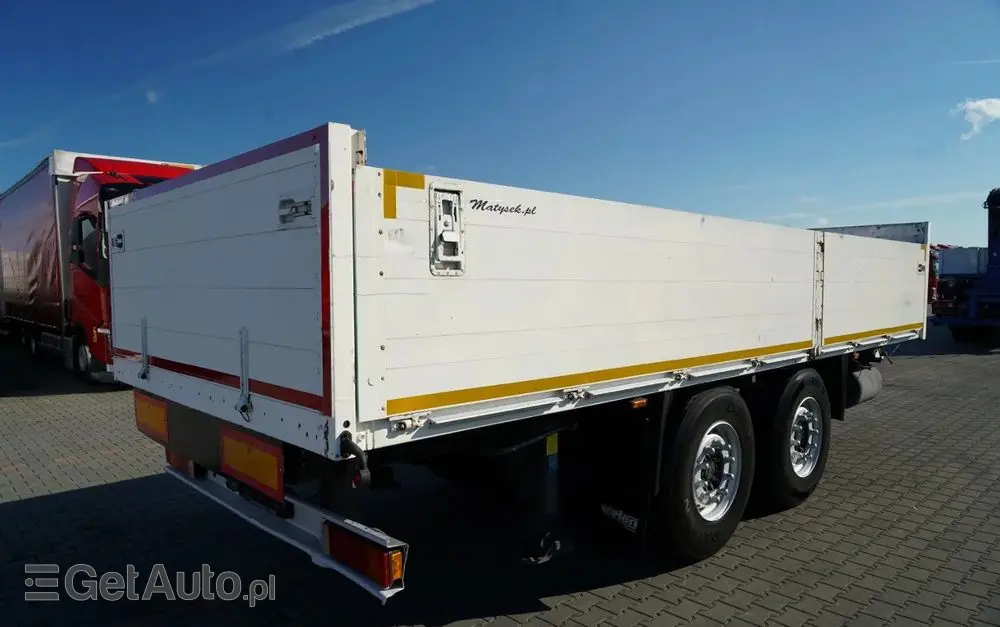 ORTEN PRZYCZEPA BURTOWA 6,5M / DO BUDOWLANKI / OŚ PODNOSZONA / SAF / 