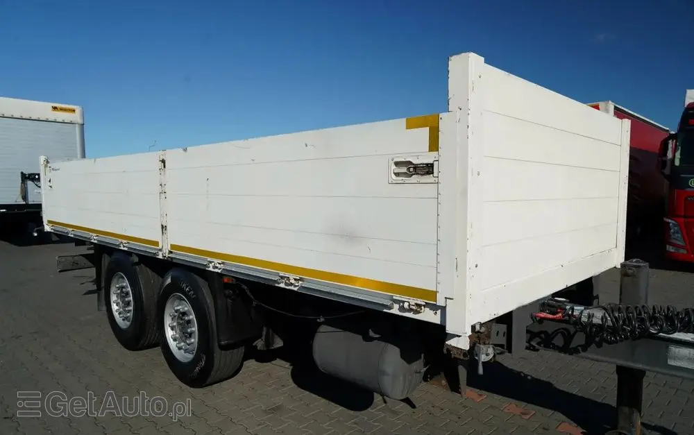 ORTEN PRZYCZEPA BURTOWA 6,5M / DO BUDOWLANKI / OŚ PODNOSZONA / SAF / 