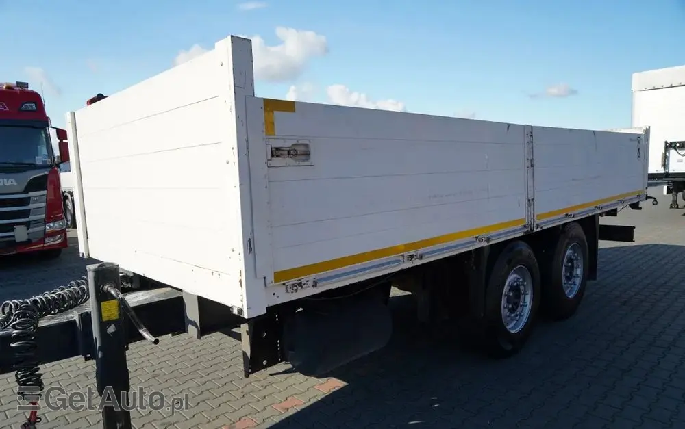 ORTEN PRZYCZEPA BURTOWA 6,5M / DO BUDOWLANKI / OŚ PODNOSZONA / SAF / 