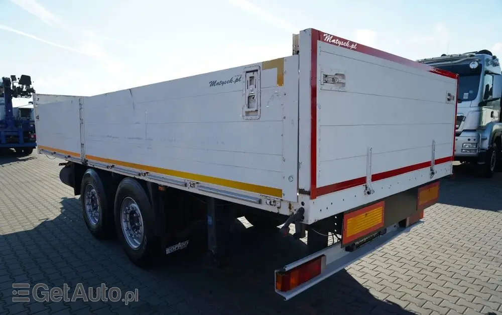 ORTEN PRZYCZEPA BURTOWA 6,5M / DO BUDOWLANKI / OŚ PODNOSZONA / SAF / 