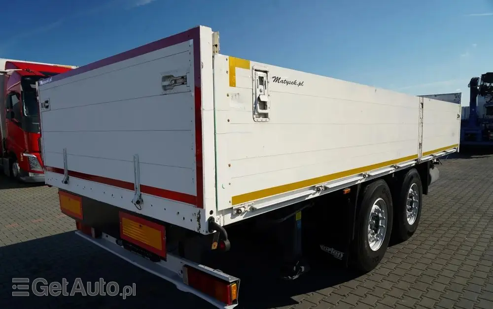 ORTEN PRZYCZEPA BURTOWA 6,5M / DO BUDOWLANKI / OŚ PODNOSZONA / SAF / 