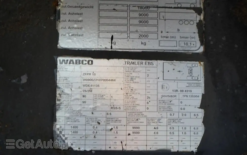 ORTEN PRZYCZEPA BURTOWA 6,5M / DO BUDOWLANKI / OŚ PODNOSZONA / SAF / 