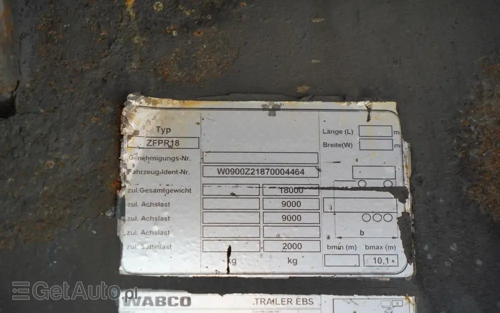 ORTEN PRZYCZEPA BURTOWA 6,5M / DO BUDOWLANKI / OŚ PODNOSZONA / SAF / 