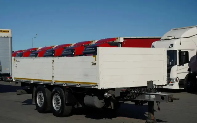 ORTEN PRZYCZEPA BURTOWA 6,5M / DO BUDOWLANKI / OŚ PODNOSZONA / SAF / 