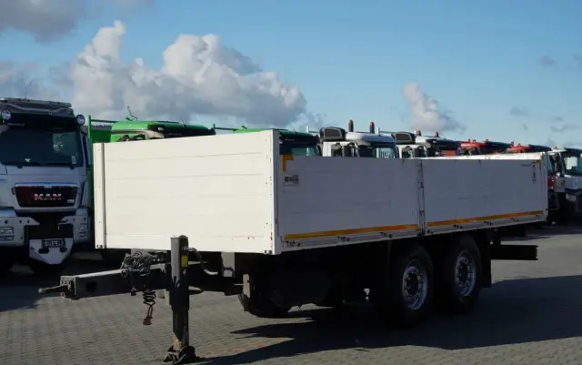 ORTEN PRZYCZEPA BURTOWA 6,5M / DO BUDOWLANKI / OŚ PODNOSZONA / SAF / 