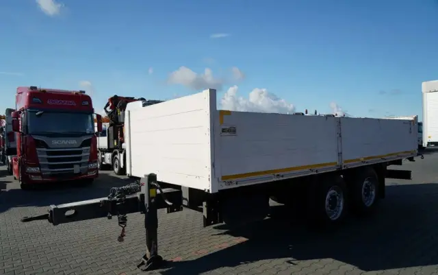 ORTEN PRZYCZEPA BURTOWA 6,5M / DO BUDOWLANKI / OŚ PODNOSZONA / SAF / 