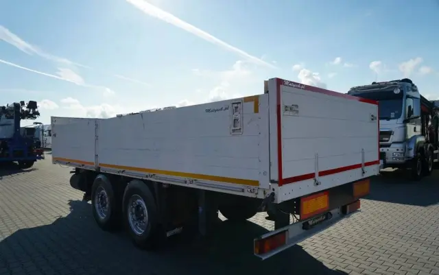 ORTEN PRZYCZEPA BURTOWA 6,5M / DO BUDOWLANKI / OŚ PODNOSZONA / SAF / 