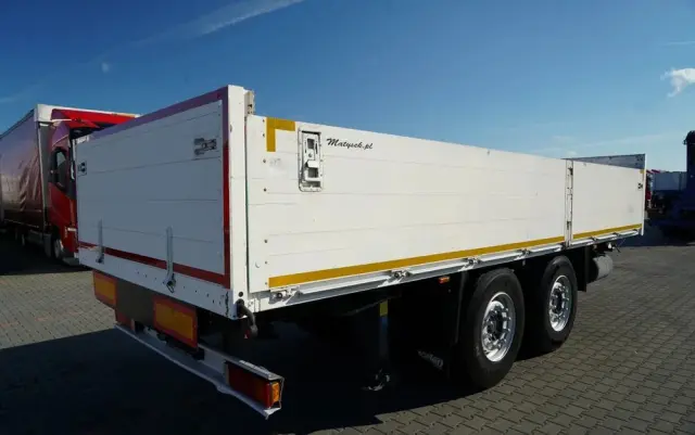 ORTEN PRZYCZEPA BURTOWA 6,5M / DO BUDOWLANKI / OŚ PODNOSZONA / SAF / 