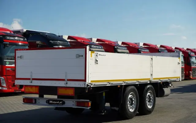 ORTEN PRZYCZEPA BURTOWA 6,5M / DO BUDOWLANKI / OŚ PODNOSZONA / SAF / 