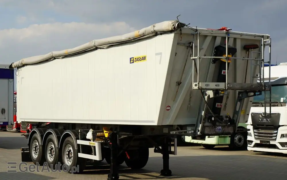 ZASLAW WYWROTKA ALUMINIOWA / 43 m3 /  OŚ PODNOSZONA / OSIE SAF 