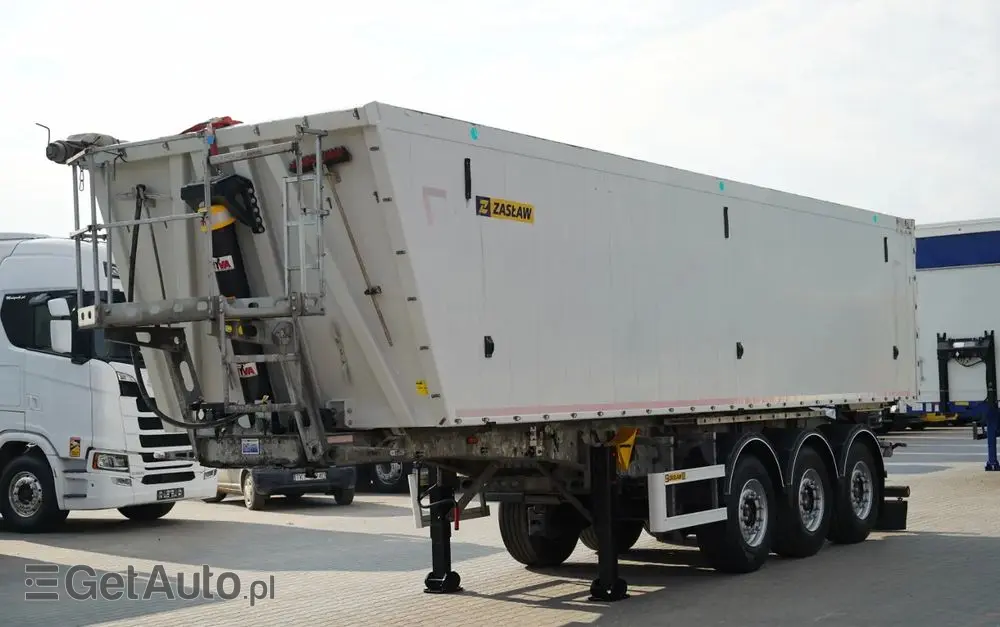 ZASLAW WYWROTKA ALUMINIOWA / 43 m3 /  OŚ PODNOSZONA / OSIE SAF 