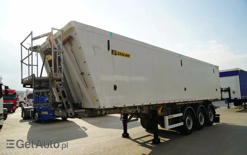 ZASLAW WYWROTKA ALUMINIOWA / 43 m3 /  OŚ PODNOSZONA / OSIE SAF 