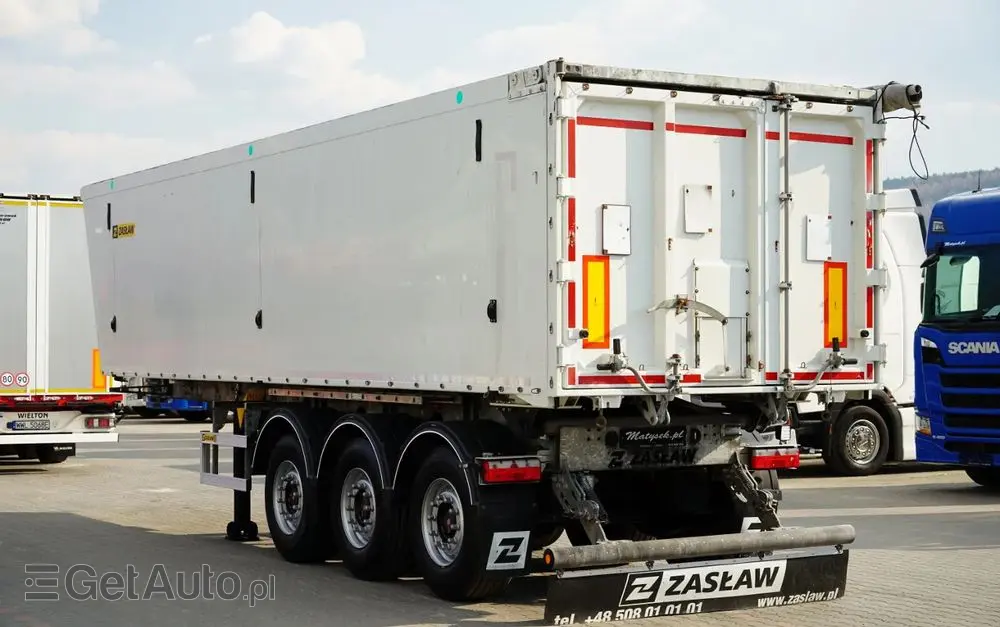 ZASLAW WYWROTKA ALUMINIOWA / 43 m3 /  OŚ PODNOSZONA / OSIE SAF 