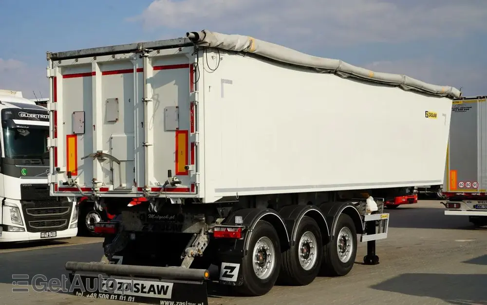ZASLAW WYWROTKA ALUMINIOWA / 43 m3 /  OŚ PODNOSZONA / OSIE SAF 